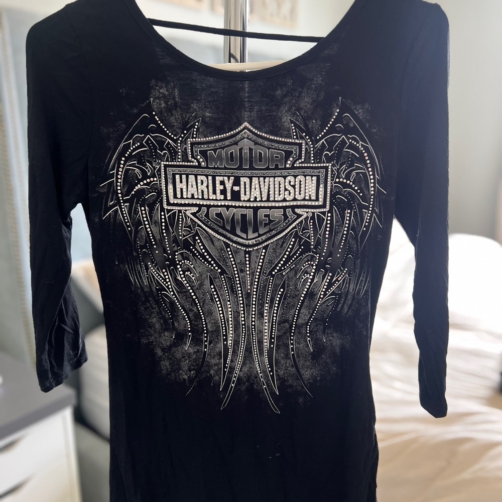 Harley-Davidson Women's Black Graphic Top